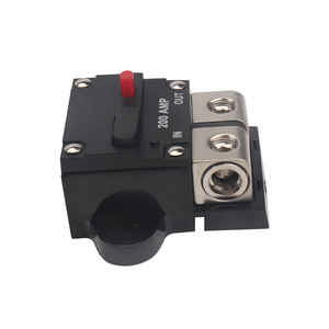 Disjoncteur réinitialisable 200A avec bouton rouge et bornes métalliques pour systèmes audio automobiles et marins - Product Image 3