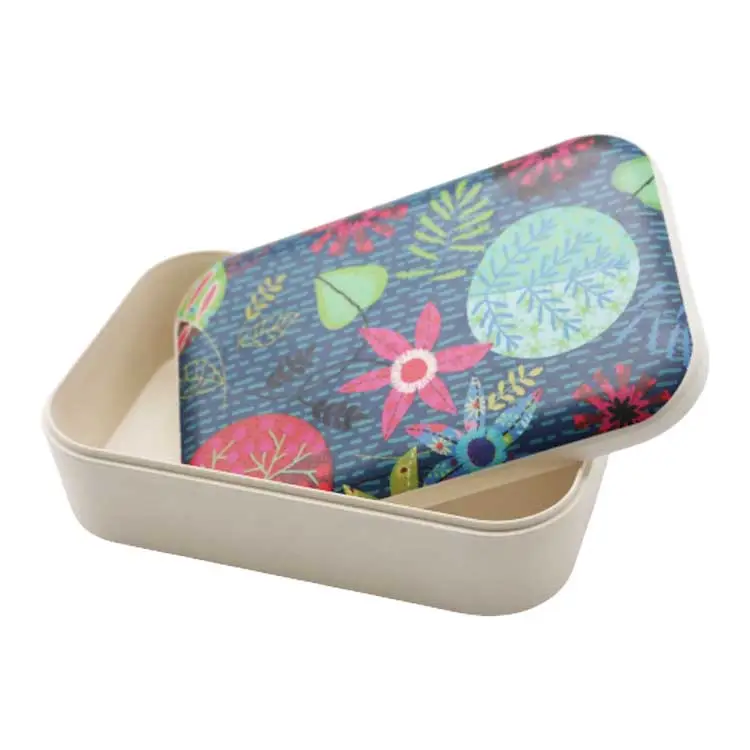 Bamboo Fiber Tableware Rice Bowl Eco Luxy Kids Adult Plant Western Fruits Lunch Portable Box