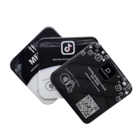 Plaque NFC personnalisée en acrylique pour avis Google, menu de restaurant, 13,56 MHz, étanche, pour réseaux sociaux