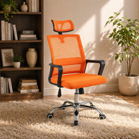 Chaise de bureau pivotante confortable avec appui-tête, hauteur réglable, chaise de direction durable pour le bureau à domicile