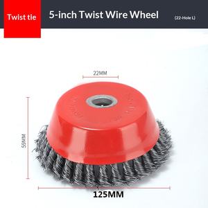 Brosses métalliques torsadées multi-tailles, brosses métalliques en acier inoxydable, brosses métalliques en forme de bol <span class=keywords><strong>pour</strong></span> meuleuses d'angle - Product Image 5