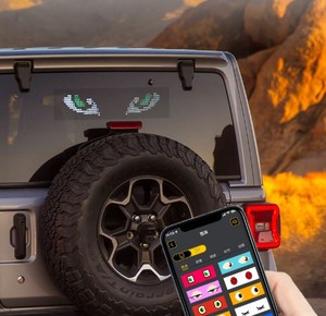 ไฟหน้ารถแบบไดนามิกเลื่อนได้ไฟ <span class=keywords><strong>LED</strong></span> หน้าจอแสดงสถานะ DIY ควบคุมด้วยแอป RGB <span class=keywords><strong>LED</strong></span> หน้าจอแสดงผลแบบยืดหยุ่นสำหรับรถยนต์ - Product Image 4