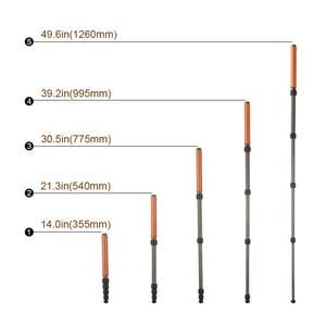 <span class=keywords><strong>Manveo</strong></span> N55C + H36 Trépied de voyage portable léger en fibre de carbone Trépied de 61 pouces de hauteur - Product Image 3