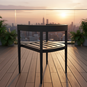 Silla de Comedor Moderna de Aluminio para Exteriores con Cojines, Cómoda, Portátil, Ligera, Resistente y Impermeable para Uso en Villas y Parques - Product Image 4