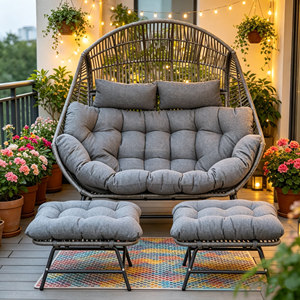 Silla Mecedora <span class=keywords><strong>de</strong></span> Ratán PE para Exteriores, Venta Caliente <span class=keywords><strong>de</strong></span> Fábrica, Muebles Modernos <span class=keywords><strong>de</strong></span> Mimbre para Ocio en Villas, Hoteles y Jardines, Silla Cómoda y Económica - Product Image 3