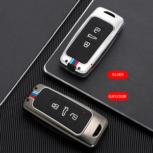 Étui de protection pour clé de voiture en alliage de zinc et gel de silice pour Volkswagen <span class=keywords><strong>2022</strong></span> TOUAREG, porte-clés VW, accessoires de sac - Product Image 6