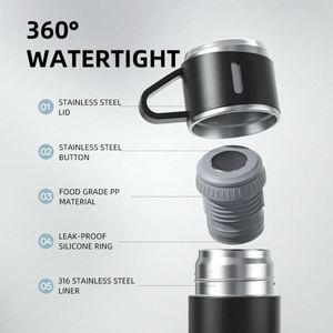 Factory Wholesale Unique Products 304 Stainless Steel <b>Flask</b> 500Ml School Business Office Customized Vacuum Water <b>Bottle</b> - Product Image 3