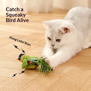 Mainan Kucing Interaktif ZMaker 2025 Bulu Halus dengan Sayap Berkibar & Desain Burung Berbunyi - Hiburan Mandiri untuk Kucing - Product Image 3