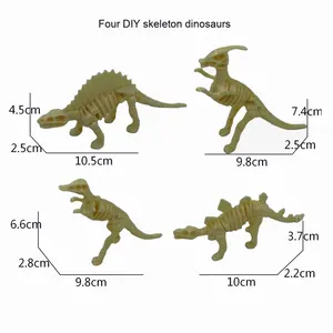 Modelo de esqueleto de dinosaurio de plástico saludable personalizado, promoción de diseño DIY, fábrica de juguetes de excavación congelada educativa para niños - Product Image 2