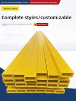 Perfil de Pultrusión de Plástico Reforzado con Fibra de Vidrio, Tubo Cuadrado Personalizado, Acero Angular, Viga en I, Correa Japonesa, Perfil de Pultrusión Manual para Construcción