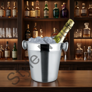 Vente en gros de seaux à bière à double paroi refroidisseur à glace en acier inoxydable mat avec pince seau à glace à baril en métal - Product Image 2