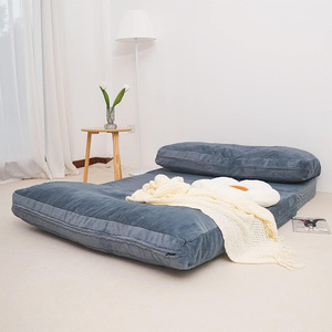 Canapé-lit pliable avec rembourrage en mousse carrée, multifonctionnel pour petits appartements, salons, chambres de location, tissu amovible et lavable - Product Image 1
