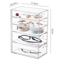 Boîte de rangement rectangulaire transparente en PET JX pour jouets, tri, usage domestique et organisateur de bureau pour étudiants