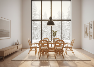 Juego de Comedor JAVA en Oferta, Diseño Inspirado en Java, Estilo Tradicional, Juego de Comedor Confortable, Mesa Larga, Ratán Hecho a Mano, Hotel, Villa - Product Image 5