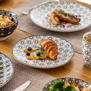 Assiettes décoratives <span class=keywords><strong>de</strong></span> luxe avec vitrage, 48 pièces, ustensiles <span class=keywords><strong>de</strong></span> <span class=keywords><strong>table</strong></span> en céramique et porcelaine, vaisselle <span class=keywords><strong>de</strong></span> <span class=keywords><strong>table</strong></span> - Product Image 5