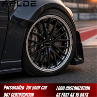 Jantes forgées concaves en alliage personnalisé 2 pièces 6061-T651 de 19 à 24 pouces, noir brillant, 5x114.3 8x170 pour Mazda RX-7 Audi RS7 Tesla Model-Y