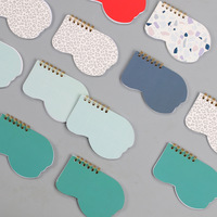 Mini carnet de voyage créatif portable à spirale, forme irrégulière, design minimaliste, personnalisable, pages vierges