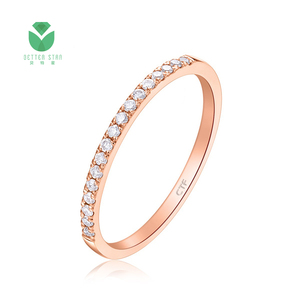 Betterstar corte personalizado DEF VVS HPHT/CVD IGI Lab Grown Diamond anillo joyería personalizada 18K anillo de oro sólido anillo de compromiso para mujer - Product Image 2