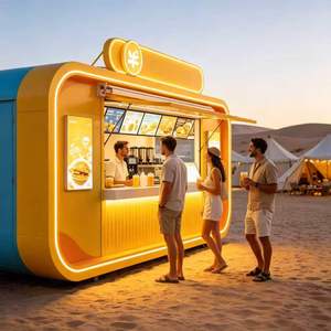 Véhicule de restauration vintage personnalisé, remorque mobile pour hot-dogs, pizzas, café, glaces, <span class=keywords><strong>camping</strong></span>, marché, buffet - Product Image 3