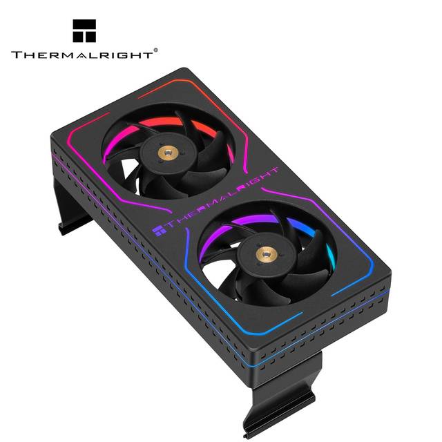 Thermalright MC-2 ARGB Black RAM Cooler Dual PWM Fans 5V 3-Pin ARGB Memory Cooling Fan for DDR4 DDR5