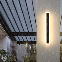 Luz Led de pared impermeable minimalista para exteriores e interiores, luz decorativa de fondo, 36W, 72W, arandela de pared de ingeniería