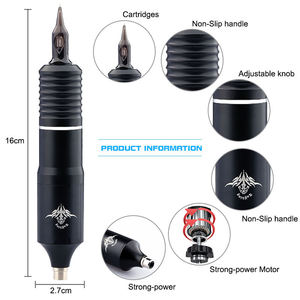 Kit de stylo de tatouage professionnel, cartouches d'encre, aiguilles, alimentation électrique numérique, ensemble complet pour l'art corporel, fournitures professionnelles - Product Image 3