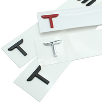 Stiker Logo Huruf 3D ABS Hitam Model 3 MODEL Y X S untuk Bagasi Belakang Mobil, Aksesoris Sekali Pakai untuk Tesla Model X S 3