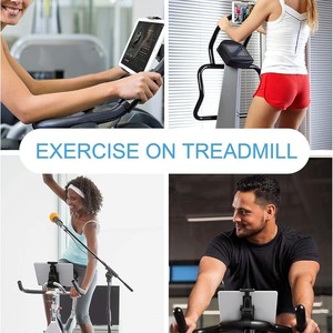 Support de téléphone portable pour vélo, support plat universel adapté aux appareils de 4,7 à 13 pouces, idéal pour vélo de spinning, vélo de gym et <span class=keywords><strong>poussette</strong></span> - Product Image 4