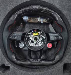 Venta caliente accesorios de coche volante de fibra de carbono de cuero para <span class=keywords><strong>Audi</strong></span> S6 S7 A4 A5 A6 A7 Q3 Q5 A3 S3 S8 R8 volante de coche - Product Image 1