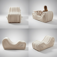 Fournitures de jardin : Chaise longue gonflable floquée en forme de S pour le repos corporel, avec siège de soutien ergonomique