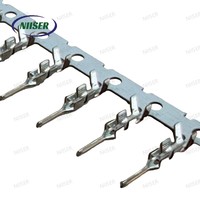 Contact à broches serties HRS DF3-EP2428PCF 3A 250V en bronze phosphoreux pour applications automobiles et industrielles, conforme RoHS et REACH, emballage en bobine et sur bande