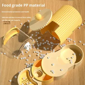 2 in 1 자동 중력 애완 동물 사료 공급기 물그릇 음식 그릇 사이펀 시스템을 사용하여 7 일 동안 깨끗한 물 대용량 제공 - Product Image 3