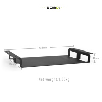 SamDi Ergonómico Personalizable Ancho Escritorio de Ordenador de Nogal Materiales Personalizables Estante de Escritorio de Ordenador para Escritorio de Oficina
