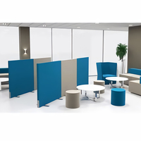 Vente en gros facile à installer espace de travail acoustique Panneau de confidentialité mobile Cloisons acoustiques pliantes en polyester