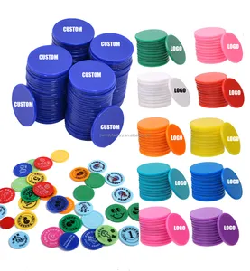 Индивидуальный логотип, круглые маленькие пластиковые счетчики для обучения, микросхемы, счетные диски, маркеры для математической практики, покерные фишки, игровые жетоны