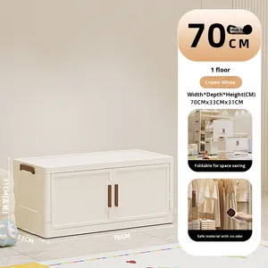 Armadio Pieghevole Multistrato in Plastica, Senza Installazione, Organizzatore per Vestiti, Guardaroba per Bambini, Scatola Trasparente per Soggiorno - Product Image 3