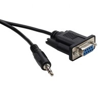 Fábrica OEM DB9 Pin hembra RS232 puerto serie a DC 3,5mm Audio Jack convertidor Cable para computadora
