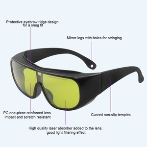 <span class=keywords><strong>Gafas</strong></span> de Seguridad Láser con Certificación CE EN207, Lentes Resistentes a Impactos OD6+ de 808nm <span class=keywords><strong>para</strong></span> Depilación Láser de Diodo, Protección Láser <span class=keywords><strong>para</strong></span> Estética - Product Image 4