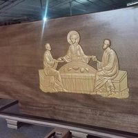 Lutrin d'autel d'église sculpté avec scène biblique, mobilier sacré pour sanctuarium et salle de culte