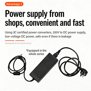 <span class=keywords><strong>Brosse</strong></span> de nettoyage électrique JIEPUSHI 5,5 mètres à tête unique pour panneaux solaires photovoltaïques avec moteur à balais - Product Image 3