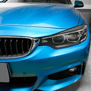 Bmw 4 Series F32 F33 F36 Headlight Eyebrow Sticker Piano Black Carbon Fiber Texture Exterior Modification Trim Cover - Product Image 5