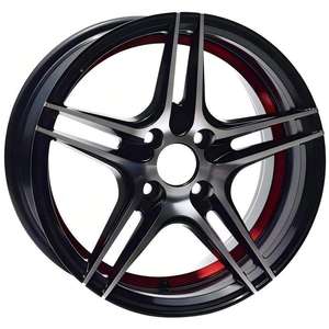 Jantes JDM Racing 15x7.0 4x100 ET35 pour <span class=keywords><strong>Mazda</strong></span> Miata <span class=keywords><strong>MX5</strong></span> Honda Civic Fit Toyota Yaris Roues en alliage sport rouges usinées pour tuning - Product Image 1