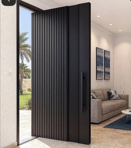 Porta d'Ingresso Moderna in Alluminio con Telaio Sottile e Vetro Temperato per Case Contemporanee - Product Image 5