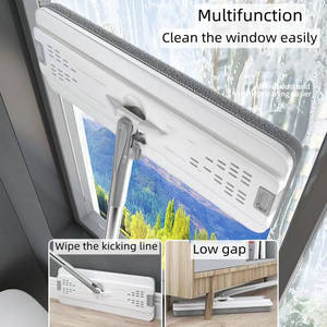 Fregona y cubo <span class=keywords><strong>de</strong></span> microfibra plana para el hogar, juego <span class=keywords><strong>de</strong></span> fregona fácil <span class=keywords><strong>de</strong></span> escurrir con varilla <span class=keywords><strong>de</strong></span> acero inoxidable para limpieza <span class=keywords><strong>de</strong></span> suelos, <span class=keywords><strong>precio</strong></span> FOB - Product Image 5