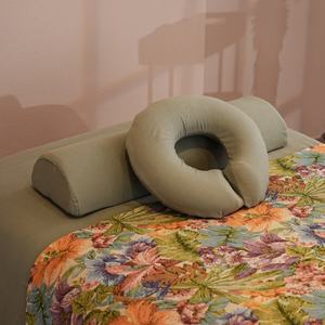 Ensemble de drap de <span class=keywords><strong>table</strong></span> de massage en microfibre vert à la mode couvre-lit facial de salon spa - Product Image 6