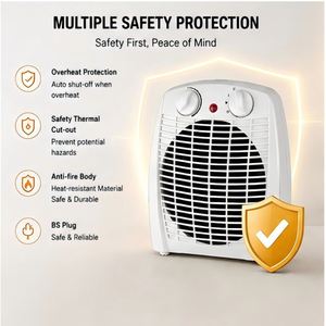 Calentador Eléctrico de Escritorio Portátil de 2000W con Control Mecánico, Calentamiento Rápido, Protección Contra Volcaduras y Sobrecalentamiento, con Funciones de Aire Frío/Caliente/Caliente como la nieve - Product Image 4