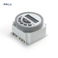 Interruptor de temporizador Digital de 220V, salida de 220V programable en 24 horas, con cubierta protectora sellada, interruptores de tiempo programables en 24 horas