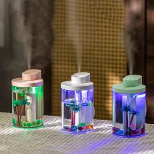Humidificador de Aire USB Creativo con Diseño de Micro-Paisaje y Difusor de Aroma de Aceites Esenciales con Luz LED Cambiante - Product Image 2