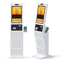 Kiosque tactile sur pied/de bureau OEM 21,5'' avec scanner QR et lecteur NFC pour paiement en libre-service en station de métro