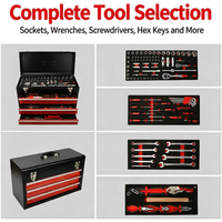 Coffret à outils de type tiroir pour automobile, kit de quincaillerie multifonction avec clé à cliquet et tournevis pour la réparation automobile